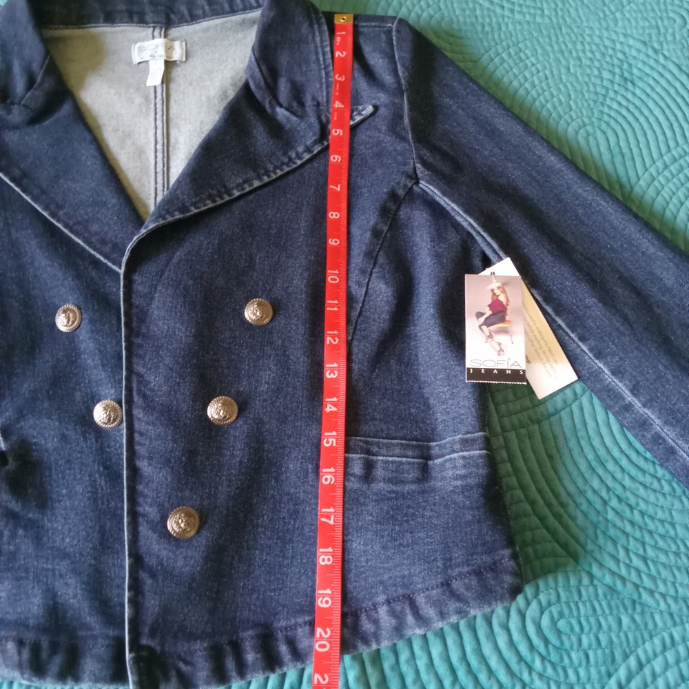 Sofia by Sofia Vergara Dark Blue Jean Jacket - Picture 9 of 11